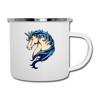 Einhörner Emaille Tasse - Einhorn