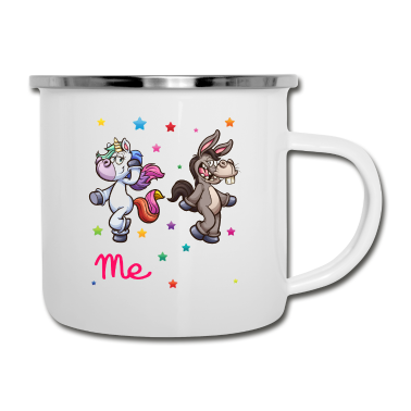 Einhörner Emaille Tasse - Einhorn