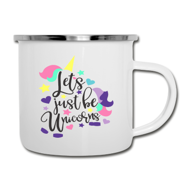 Einhörner Emaille Tasse - Einhorn