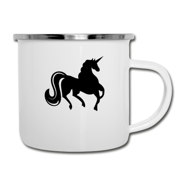Einhörner Emaille Tasse - einhorn