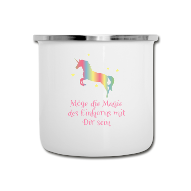 Einhörner Emaille Tasse - Einhorn