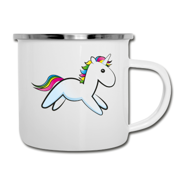 Einhörner Emaille Tasse - Einhorn