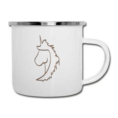Einhörner Emaille Tasse - Einhorn