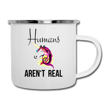 Einhörner Emaille Tasse - Einhorn