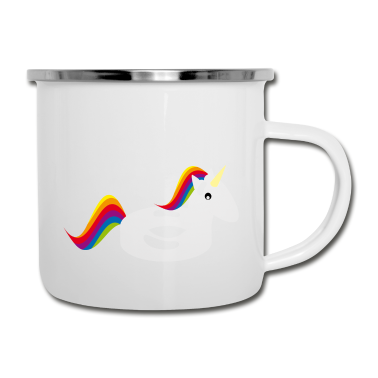 Einhörner Emaille Tasse - EINHORN