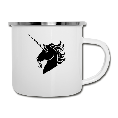 Einhörner Emaille Tasse - Einhorn
