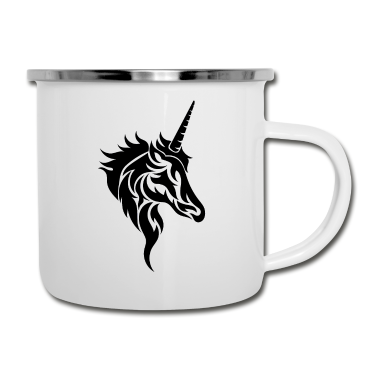 Einhörner Emaille Tasse - Einhorn