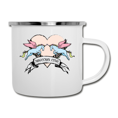 Einhörner Emaille Tasse - Einhorn