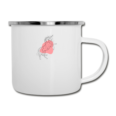 Einhörner Emaille Tasse - Einhorn