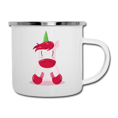 Einhörner Emaille Tasse - Einhorn