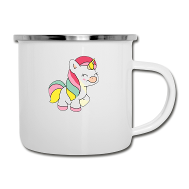 Einhörner Emaille Tasse - Einhorn