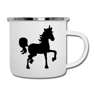Einhörner Emaille Tasse - Einhorn