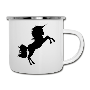 Einhörner Emaille Tasse - Einhorn