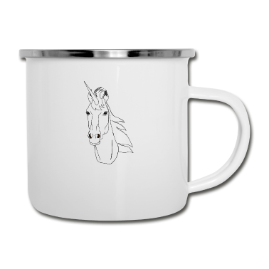 Einhörner Emaille Tasse - Einhorn