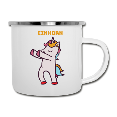 Einhörner Emaille Tasse - Einhorn