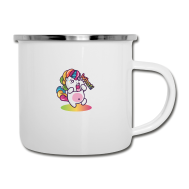 Einhörner Emaille Tasse - Einhorn