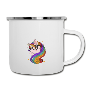 Einhörner Emaille Tasse - Einhorn