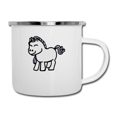 Einhörner Emaille Tasse - Einhorn