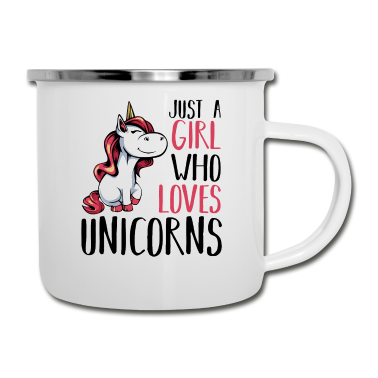 Einhörner Emaille Tasse - Einhorn