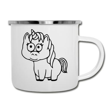 Einhörner Emaille Tasse - Einhorn