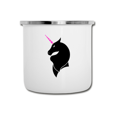Einhörner Emaille Tasse - einhorn