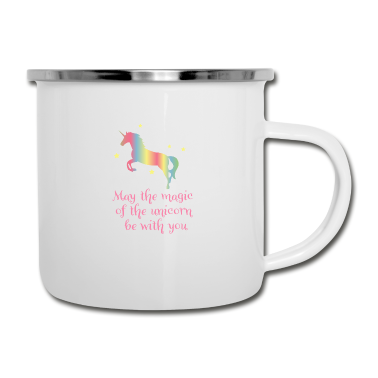 Einhörner Emaille Tasse - Einhorn