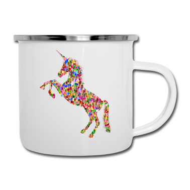 Einhörner Emaille Tasse - Einhorn