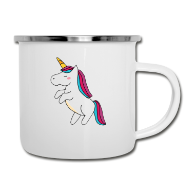 Einhörner Emaille Tasse - Einhorn