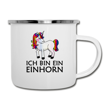 Einhörner Emaille Tasse - Ich bin ein Einhorn