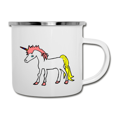 Einhörner Emaille Tasse - Einhorn