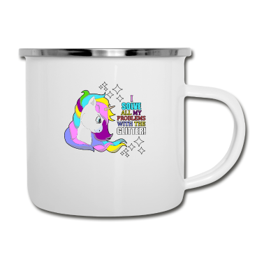 Einhörner Emaille Tasse - Einhorn