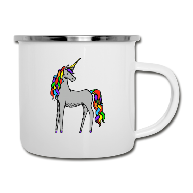Einhörner Emaille Tasse - Einhorn