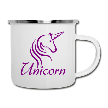Einhörner Emaille Tasse - Einhorn