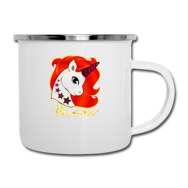 Einhörner Emaille Tasse - Einhorn