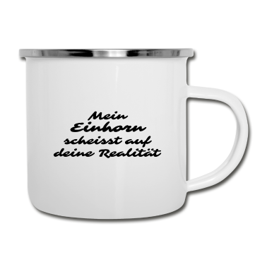 Einhörner Emaille Tasse - Einhorn