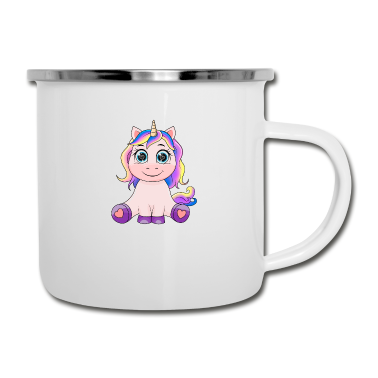 Einhörner Emaille Tasse - Einhorn