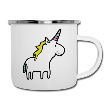 Einhörner Emaille Tasse - Einhorn