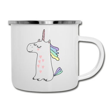 Einhörner Emaille Tasse - Einhorn