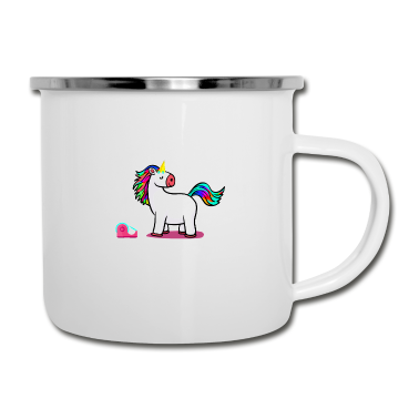 Einhörner Emaille Tasse - Einhorn