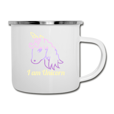 Einhörner Emaille Tasse - Einhorn