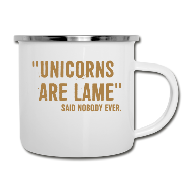 Einhörner Emaille Tasse - Einhorn