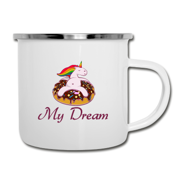 Einhörner Emaille Tasse - Einhorn