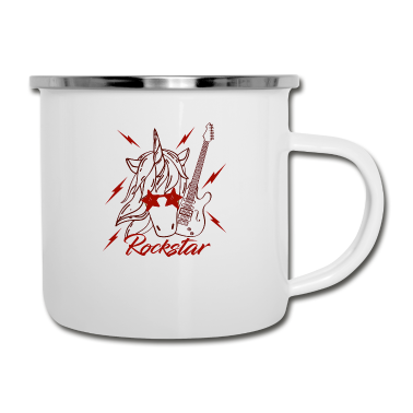 Einhörner Emaille Tasse - einhorn