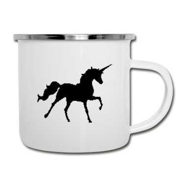 Einhörner Emaille Tasse - Einhorn