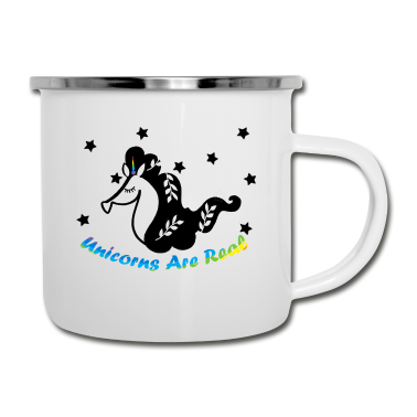 Einhörner Emaille Tasse - Einhorn