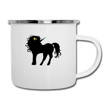 Einhörner Emaille Tasse - Einhorn