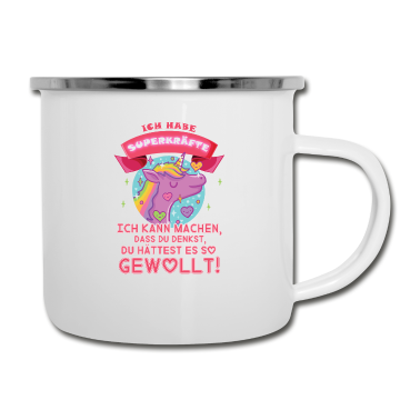 Einhörner Emaille Tasse - Einhorn