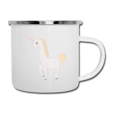 Einhörner Emaille Tasse - Einhorn