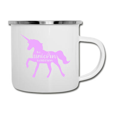 Einhörner Emaille Tasse - Einhorn