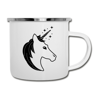 Einhörner Emaille Tasse - Einhorn